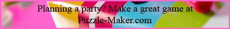 Make a puzzle for your party at puzzle-maker.com